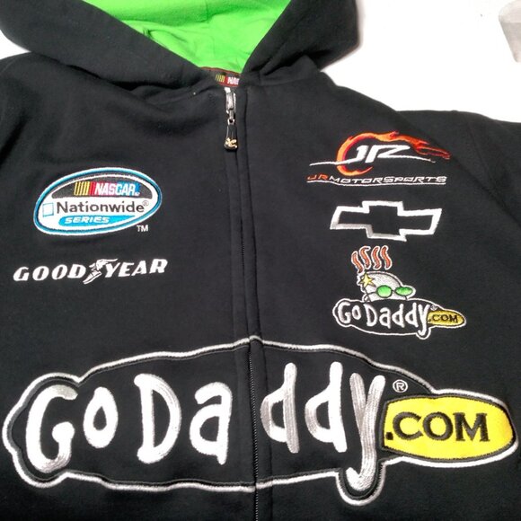 NASCAR Chase Authentics Go Daddy Danica Patrick Hooded Sweatshirt Small Zip Up - Picture 14 of 16